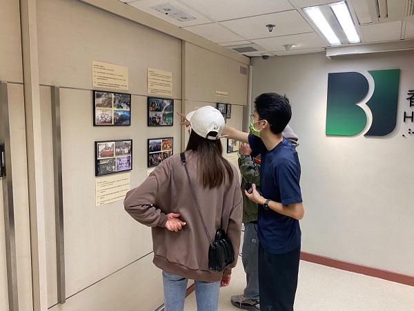 Our staff demonstrating the displays to the participants