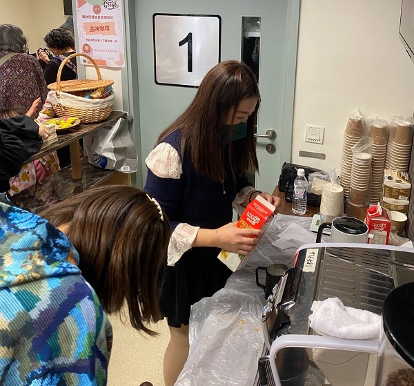 Visually Impaired Barista making coffee