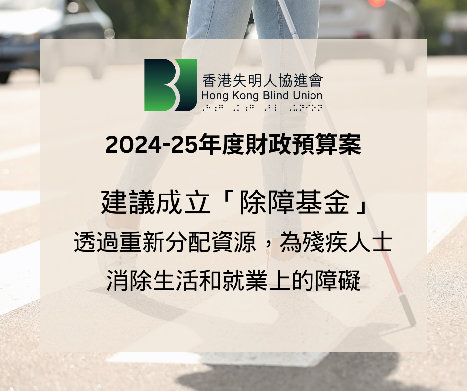 2024-2025 Budget Proposal from Hong Kong Blind Union